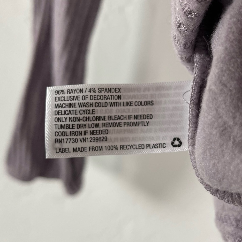 Target‎ Knox Rose Shirt Long Sleeve Thermal Henley Knit Top Tee Light Purple - Picture 9 of 9